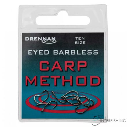 Drennan Eyed Barbless Carp Method 18 horog