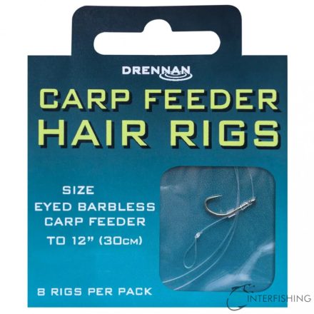 Drennan Carp Feeder Hair Rigs 16-5 lb előkötött horog