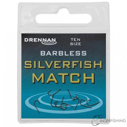 Drennan Barbless Silverfish Match 18 horog