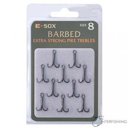 ESOX Treble Hook Barbed 8