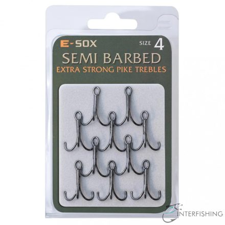 ESOX Treble Hook Semi-Barbed 4