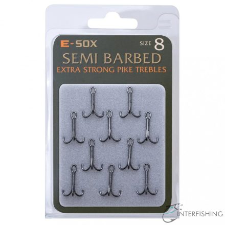 ESOX Treble Hook Semi-Barbed 8